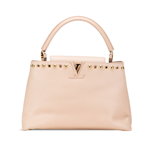 Pre-Loved Louis Vuitton Taurillon Studdy Capucines MM - Picture 1 of 11